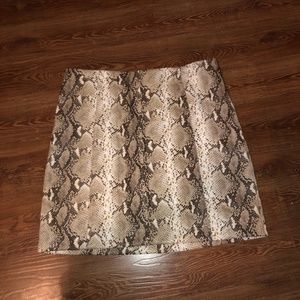 Snake Skin Mini Skirt